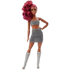 Кукла Barbie из серии Looks c высоким хвостом, HCB77 фиолетовый Mattel