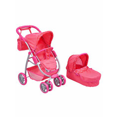 Коляска-трансформер Buggy Boom Amidea 9000 розовый/сердечки