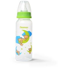 Fissman Бутылочка пластиковая 240 мл 6875\6876\6877, с рождения, салатовый