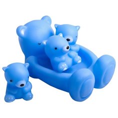 Крошка Я Набор для ванной "Мишки": мыльница, игрушки 3 шт, голубой