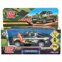 Машина металлическая Технопарк свет и звук, "Toyota Hilux Камуфляж" 12 см, инерция, зеленый (HILUX-12SLMIL-GN)удалить ПО задаче
