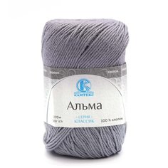 Пряжа для вязания Камтекс Альма, 50г, 170м (100% хлопок) (169 серый), 5 мотков