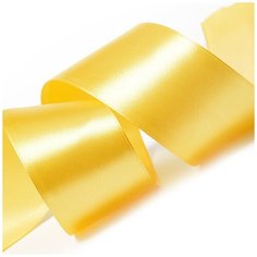 Лента атласная 50мм цв.3021 св. горчичный IDEAL уп.27,4 м