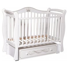 Кроватка Антел Julia 11, классическая, продольный маятник, белый