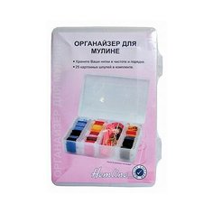 Органайзер для хранения нитей мулине, 18,5 х 13 х 4,5 см 18,5 х 13 х 4,5 см белый матовый HEMLINE M3003. M