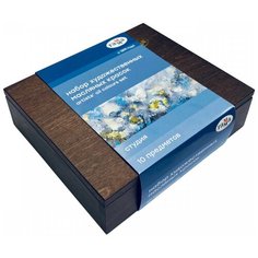 Гамма Краски масляные Гамма "Студия", 06 цветов, 10 предметов, в деревянном коробе