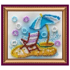 Набор для вышивания с магнитом абрис АРТ арт. AMA-007 Под зонтиком 8х7см Abris ART