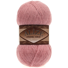 Пряжа Alize Angora Gold Simli, 20 % шерсть, 75 % акрил, 5 % люрекс, 100 г, 500 м, 1 шт., 144 темная пудра