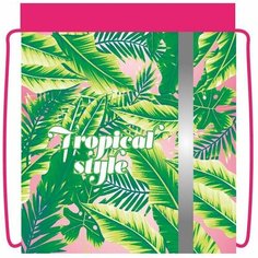 Сумка д/сменной обуви Элит, с сеткой,светоотраж. полоса тропический узор СДС-33 Пчёлка