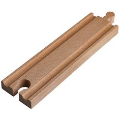 Деревянная деталь для железной дороги "Прямой путь", рельсы для железнодорожного набора, запчасть для игрушечного трека, 14,5х4х1,2 см Нет бренда