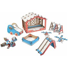 Игрушка конструктор Детский Сад для кукол и мультгероев до 12 см, папасделал