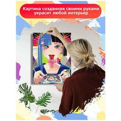 Картина по номерам Хиппи арт (Аниме, Психоделика, красочная картина) - 7385 В 30x40