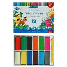 GLOBUS Пластилин GLOBUS «Классический», 12 цветов, 240 г, рекомендован педагогами Глобус