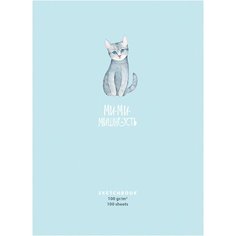 Скетчбук 100л. А5 7БЦ BG "Милая кошечка", 100г/м2, матовая ламинация, выборочный лак, белый блок BG®