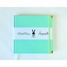 Альбом для акварели 20х20 см Мятный 250гр. 100% целлюлоза Black13 Bunny