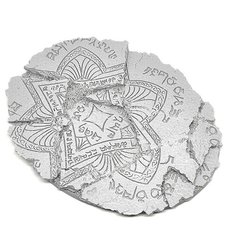 Подставка для миниатюр (Вархаммер, Warhammer и пр.) овальная "Shrine Bases / Усыпальница", 120 мм, непокрашенная, 1 шт. Micro Art Studio