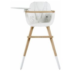 Стульчик для кормления Micuna OVO ORIGINAL Plus One (white/natural) полипропиленовые ремни white