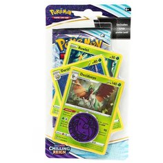 Покемон карты коллекционные: Премиум-блистер Pokemon издания Sword and Shield Chilling Reign (бустер + 3 карты покемонов травяного типа + монетка) Nintendo