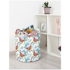 Корзина для игрушек JoyArty "Одетый снеговик" 35x35 см