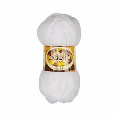 Пряжа Adelia Kiss, 100% полиэстер, 10*50 г, 145 м+-7 м, №02, белый