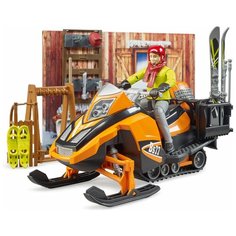 Игровой набор Bruder Хижина в горах со снегоходом и фигуркой 63-102