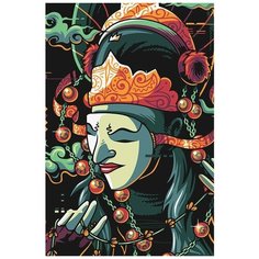 Картина по номерам на холсте Человек в маске (дух) - 8328 В 60x40