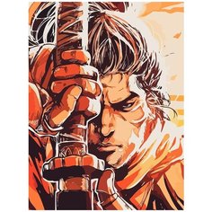 Картина по номерам на холсте игра Sekiro (Волк, Иссин Асина, Гэнитиро Асина) - 8186 В 30x40