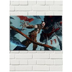 Картина по номерам игра God Of War Кратос и Атрей - 6559 Г 60x40