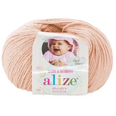 Пряжа Alize Baby Wool, 40 % шерсть, 40 % акрил, 20 % бамбук, 50 г, 175 м, 1 шт., 382 пудра