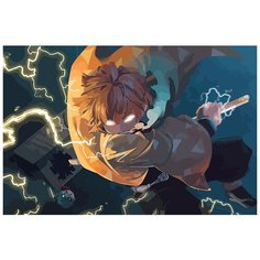 Картина по номерам на холсте Аниме Клинок рассекающий демонов - 5982 Г 60x40