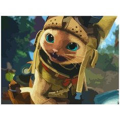 Картина по номерам на холсте Игра Monster Hunter World 5268 40x30