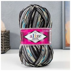Пряжа "Superwash comfort socks" 75% шерсть, 25% полиамид 420м/100гр (7650) Magic