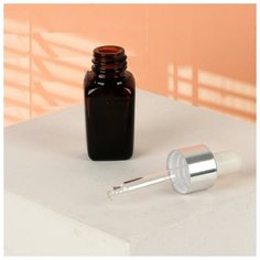 Бутылочка для хранения с пипеткой, 10 мл, цвет коричневый (1 шт.) Pro Market