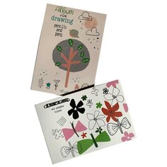 Альбом для рисования Kroyter А4 40л скл, бл.100г, Flowers, диз. в асс.64461