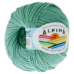 Пряжа ALPINA RENE 100% мерсеризованный хлопок 10 шт. х 50 г 105 м +- 5 м N3849 св. бирюзовый