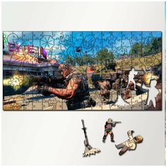 Пазл из дерева с фигурками, 230 деталей, 46х23 см игры Call Of Duty Black Ops 4 - 5310 Puzzle Wood