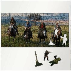 Пазл из дерева с фигурками, 230 деталей, 46х23 см игры Red Dead Redemption 2 - 5329 Puzzle Wood