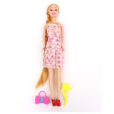 Кукла в розовом платье с длинными волосами. арт. 2072656 With&Out