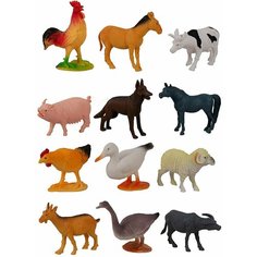 Игровой набор Фигурки домашние животные 12 штук A188 в пакете Tongde