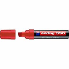 Перманентный маркер Edding клиновидный наконечник, 4-12 мм, красный E-390#1-B#2