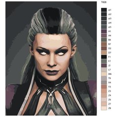 Картина по номерам T828 "Синдел- Мортал Комбат(Mortal Combat) 80x100 Brushes Paints