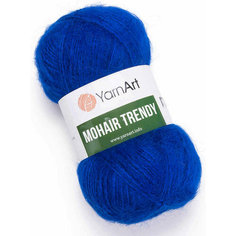 Пряжа Yarnart Mohair Trendy ультрамарин (128), 50%мохер/50%акрил, 220м, 100г, 1шт