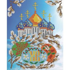 Набор для вышивания чешским бисером Светлица картина "Пасхальная" 19*24см