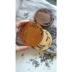 Деревянные заготовки / Декупаж, деревянная заготовка для творчества Добрый мастер "Подставка" d 8,5см, толщина 3мм (3шт)