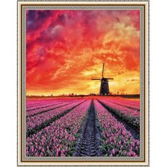 Алмазная мозаика пейзаж закат природа летний день на подрамнике 40х50см SGA 2909 Нет бренда