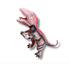 Игровая фигурка динозавр Монолофозавр 40 см со звуком черно-розовый китай