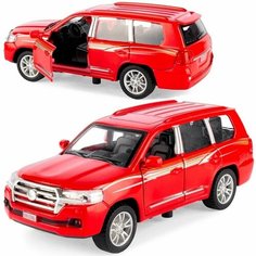 Металлическая машинка HengTeng Toys 1:36 Toyota Land Cruiser 53522-4A свет и звук, инерционная / Черный Denco Store