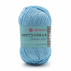 Пряжа для вязания Пехорка Виртуозная, 100г, 333м (100% мерсеризованный хлопок) (05-Голубой), 5 мотков