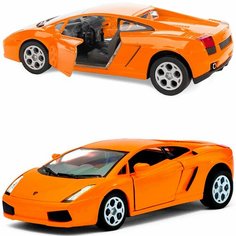 Металлическая игрушечная машинка 1:32 Lamborghini Gallardo, инерционный механизм, оранжевый Kinsmart