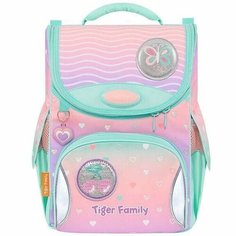 Ранец TIGER NATURE QUEST PEACH WAVES 14 л 35x31x19 см молния д/девочек Farm